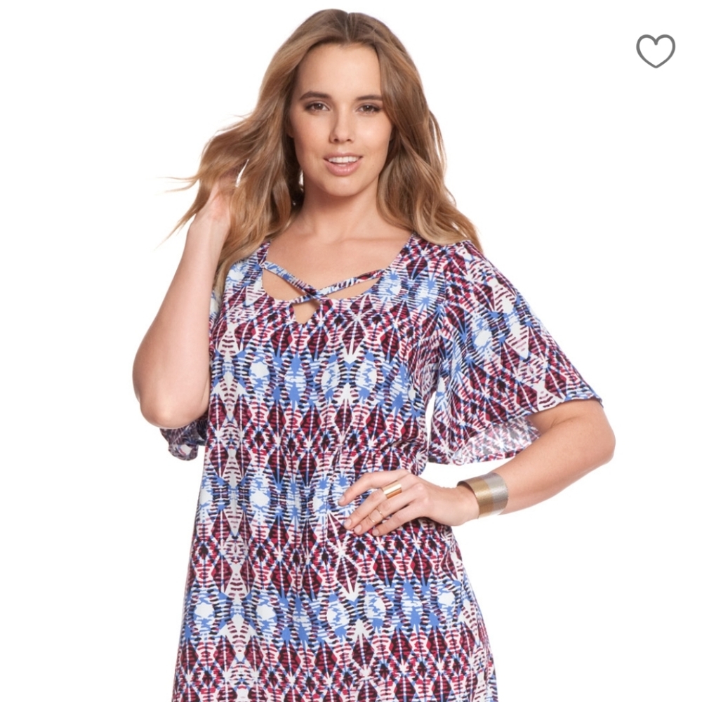 Eloquii criss cross flare dress